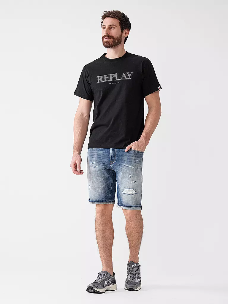 REPLAY | T-Shirt  | schwarz