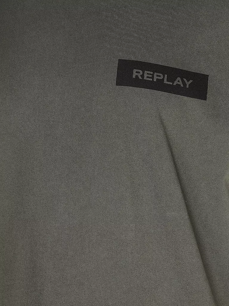 REPLAY | T-Shirt  | dunkelgrün