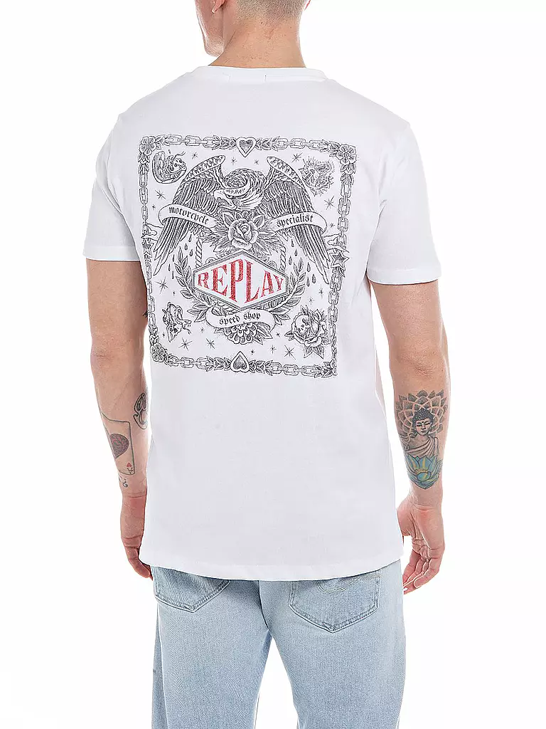 REPLAY | T-Shirt  | weiss