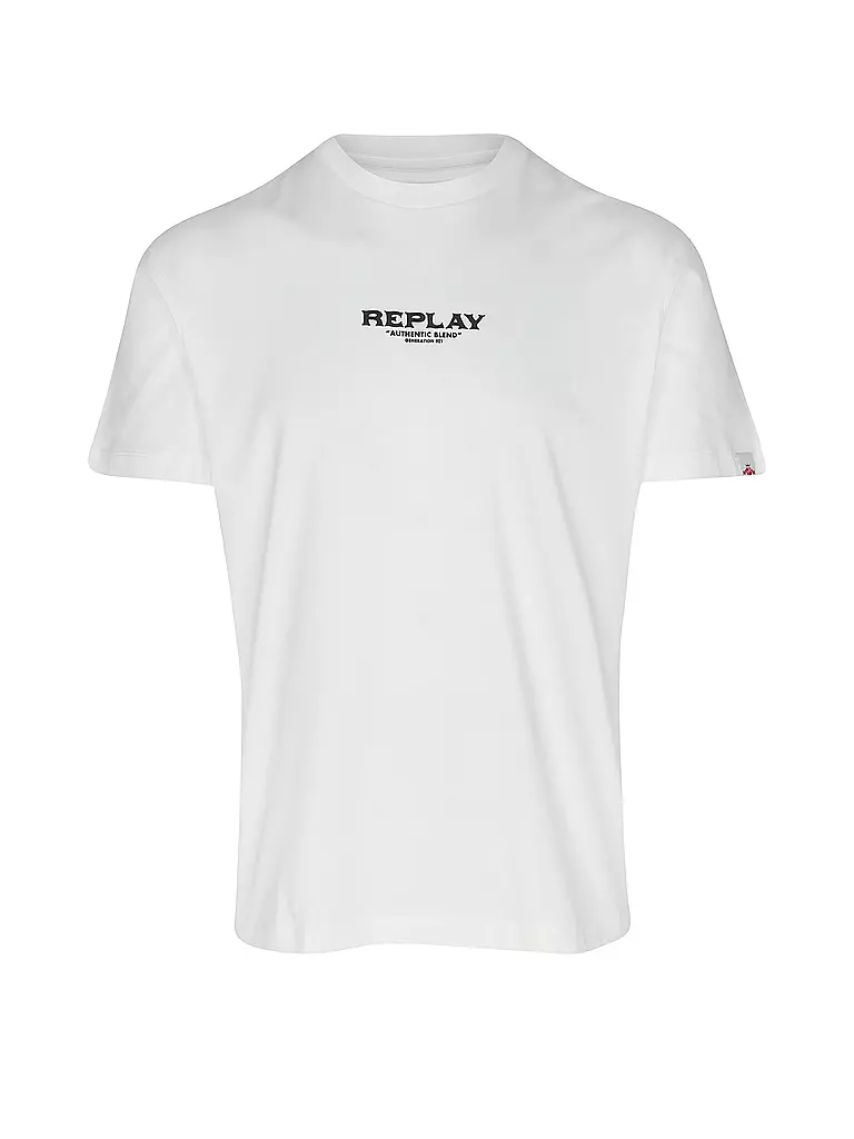REPLAY | T-Shirt NAVARO | weiss