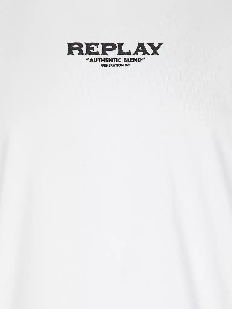 REPLAY | T-Shirt NAVARO | weiss