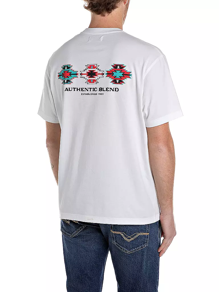 REPLAY | T-Shirt NAVARO | weiss