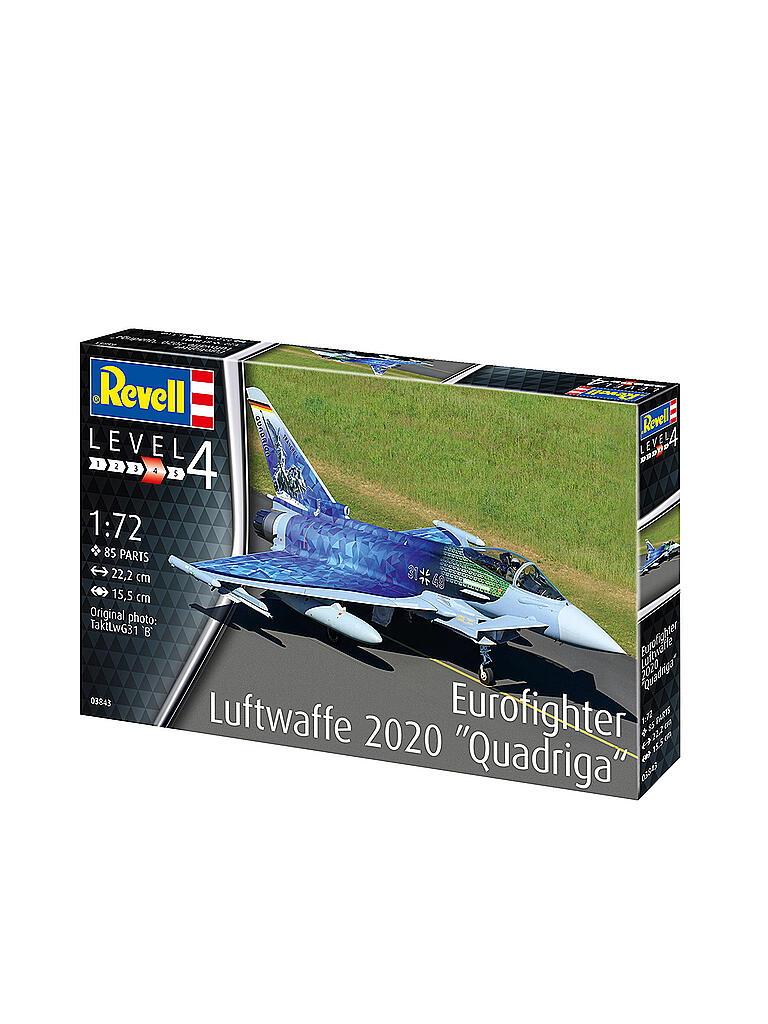 REVELL | Modellbausatz -  Eurofighter "Luftwaffe 2020 Quadriga" 03843 | keine Farbe