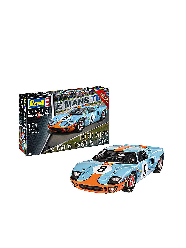 REVELL | Modellbausatz -  Ford GT 40 Le Mans 1968 & 1969 07696 | keine Farbe