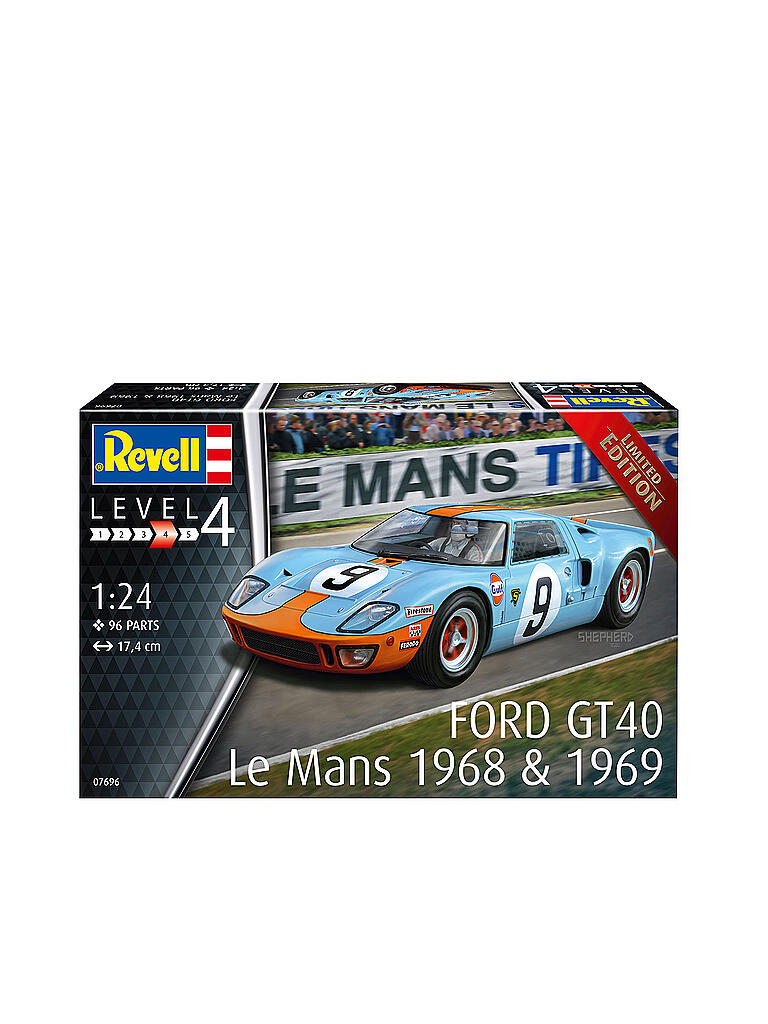 REVELL | Modellbausatz -  Ford GT 40 Le Mans 1968 & 1969 07696 | keine Farbe