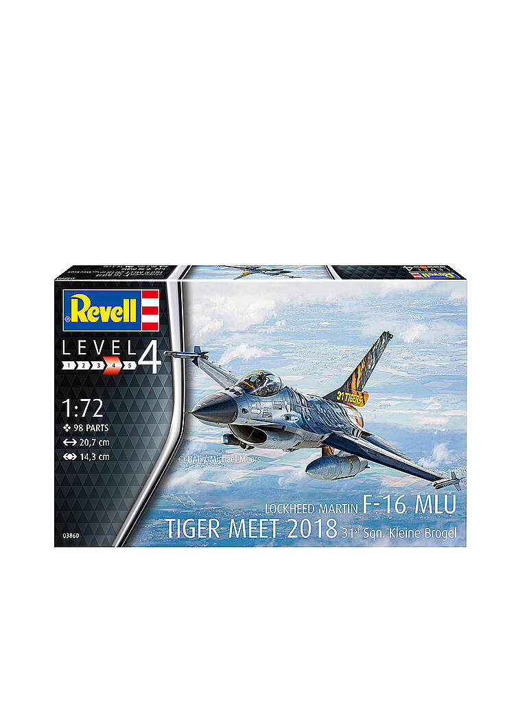 REVELL | Modellbausatz - F-16 MLU TIGER MEET 2018 31 Sqn. Kleine Brogel | keine Farbe