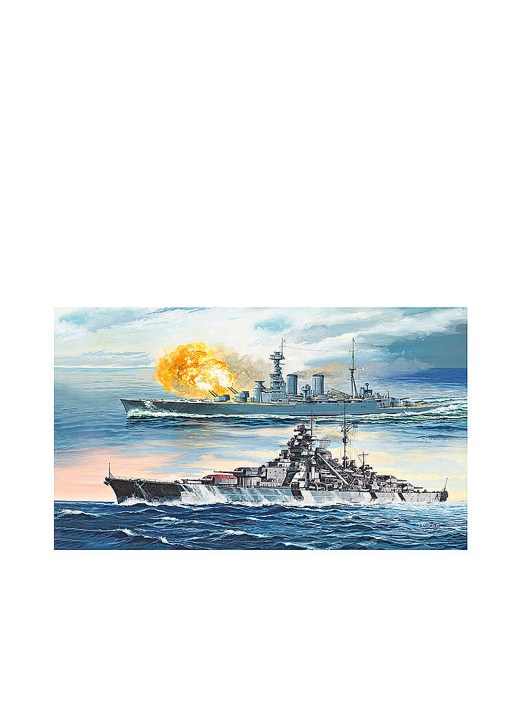 REVELL | Modellbausatz - HMS HOOD vs. BISMARCK- 80th Anniversary 05174 | keine Farbe