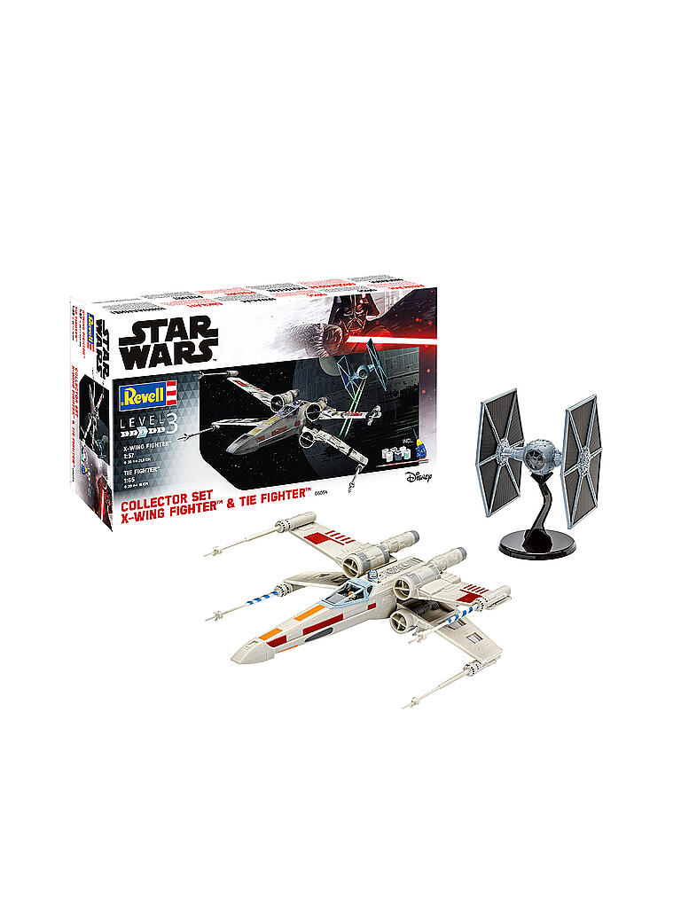 REVELL | Modellbausatz - Star Wars Collector Set X-Wing Fighter + TIE Fighter 06054 | keine Farbe