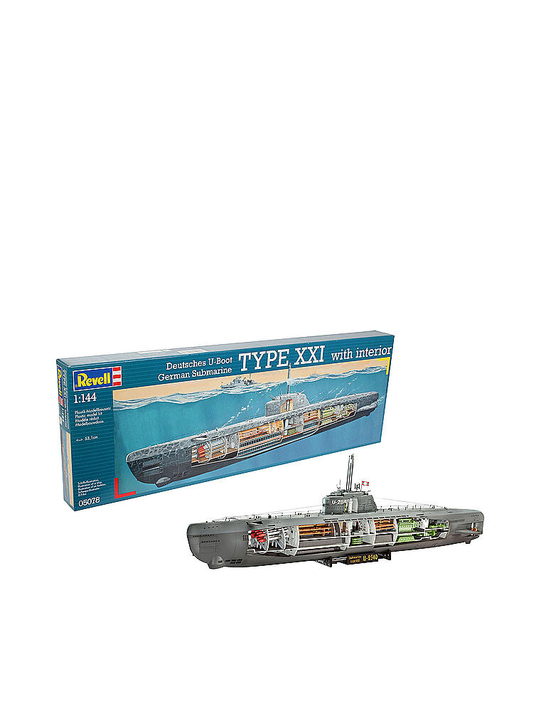 REVELL | Modellbausatz - U-Boot Typ XXI U 2540 &Interieur | keine Farbe