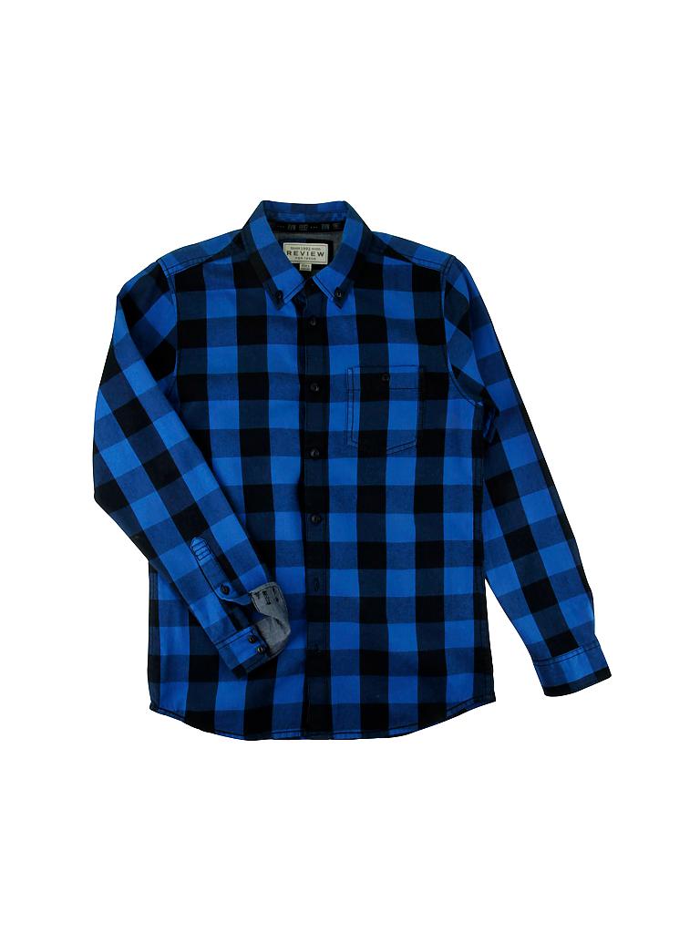 Review Flanellhemd Blau 140