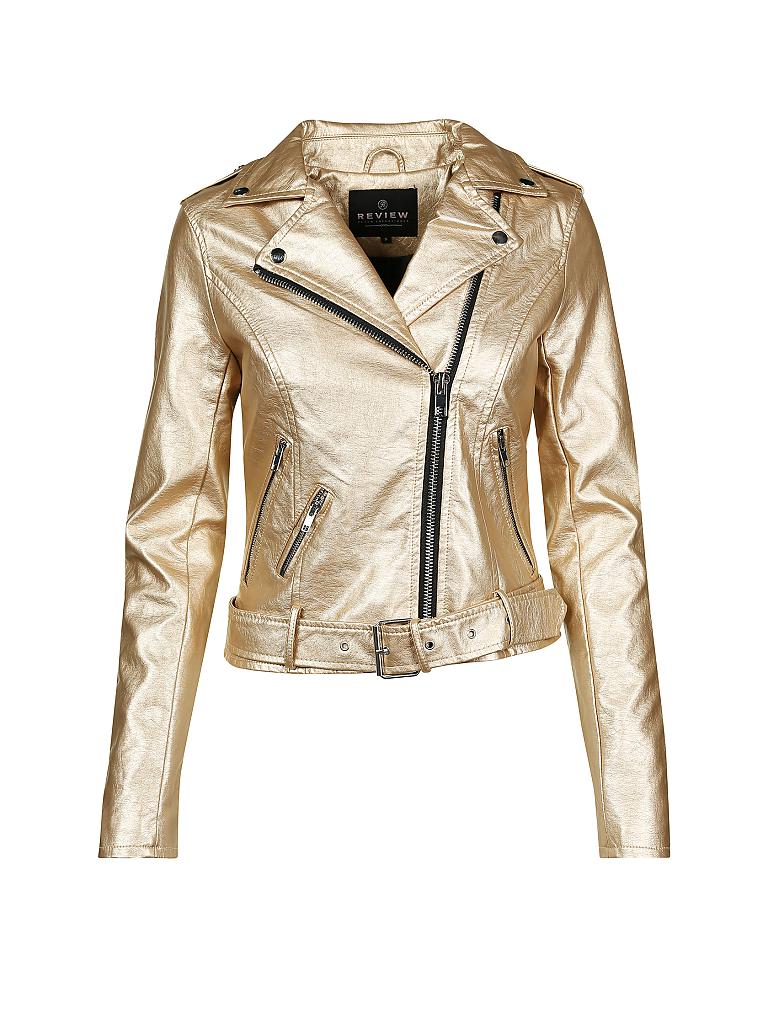 REVIEW | Jacke in Lederoptik  | gold