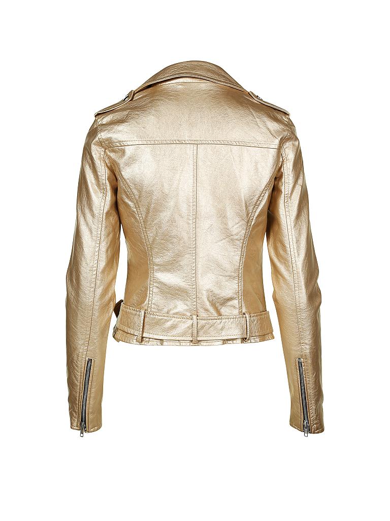 REVIEW | Jacke in Lederoptik  | gold