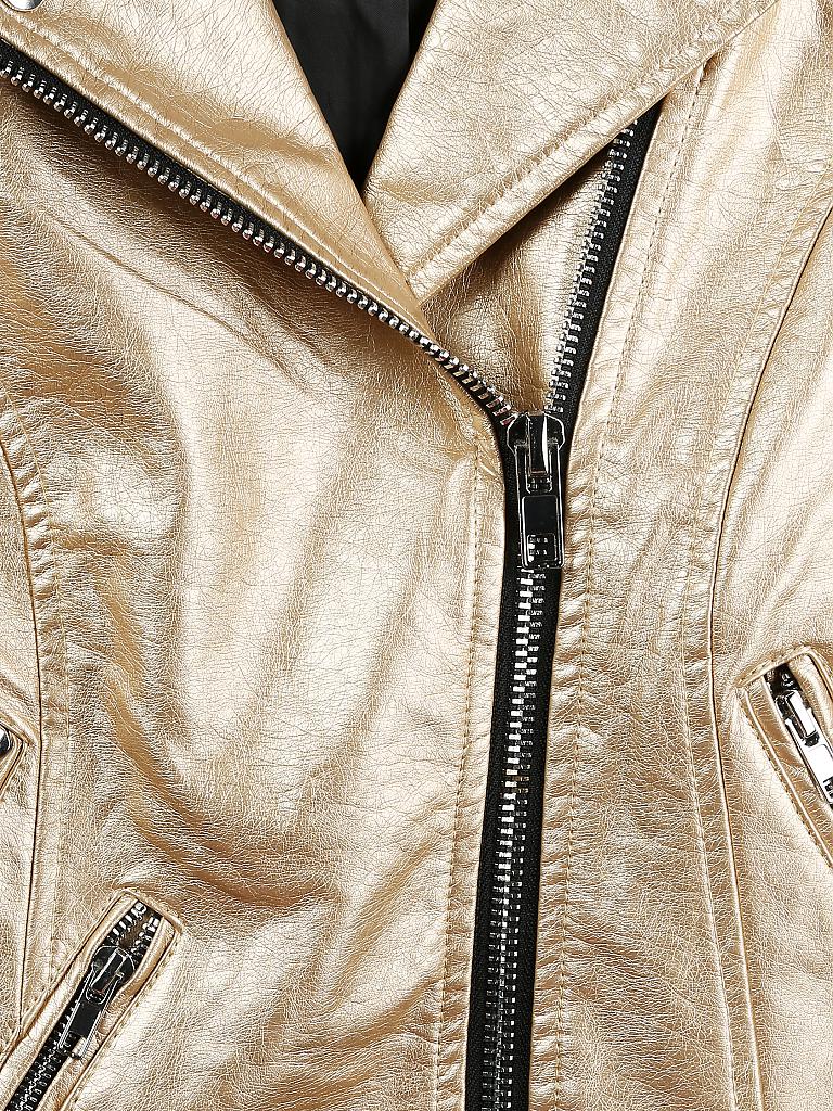 REVIEW | Jacke in Lederoptik  | gold