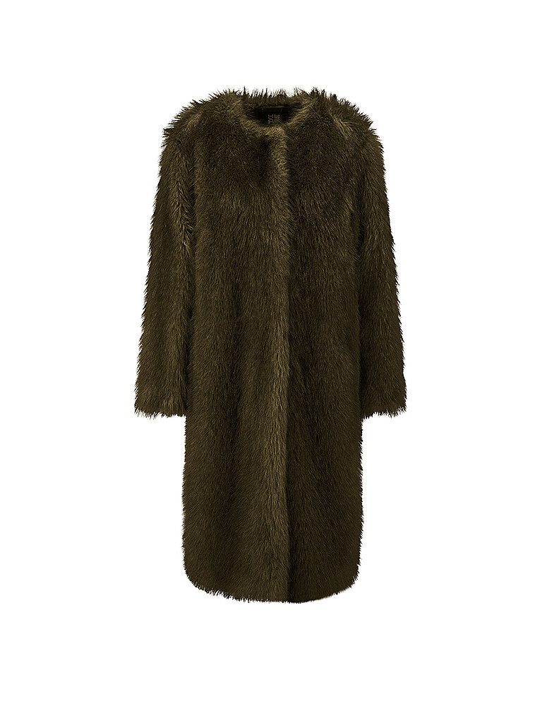 RIANI Mantel in Felloptik olive | 40