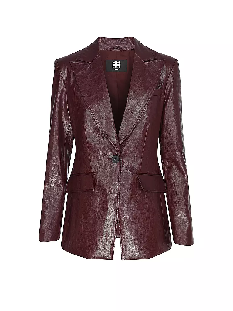 RIANI | Blazer in Lederoptik | dunkelrot