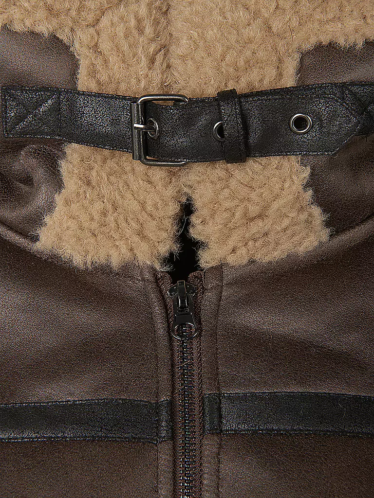 RIANI | Jacke in Lederoptik  | braun