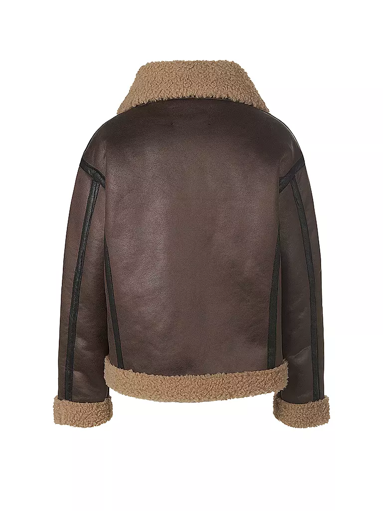 RIANI | Jacke in Lederoptik | braun