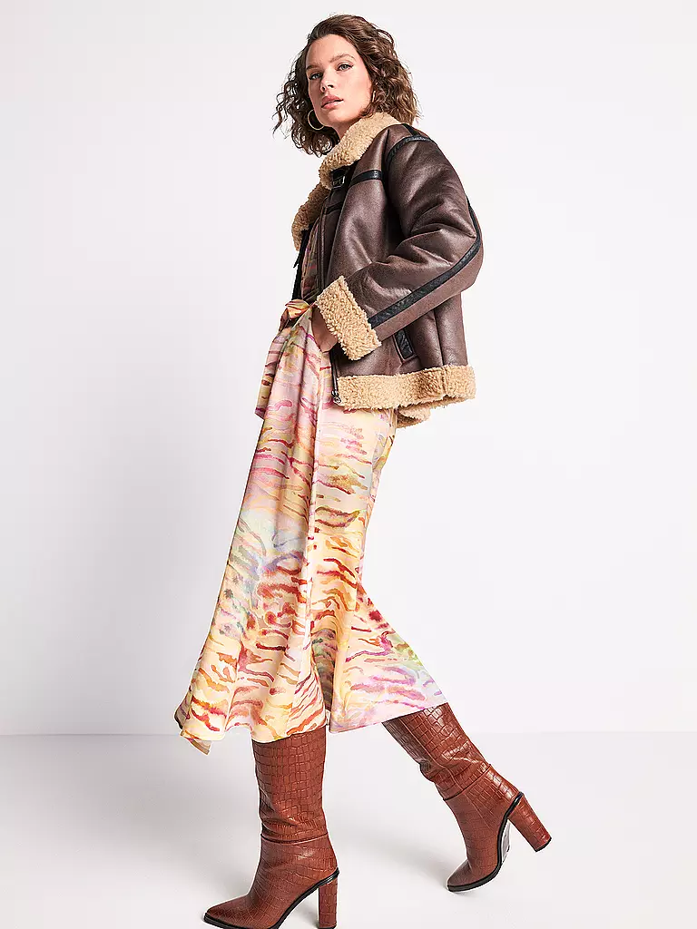 RIANI | Jacke in Lederoptik | braun