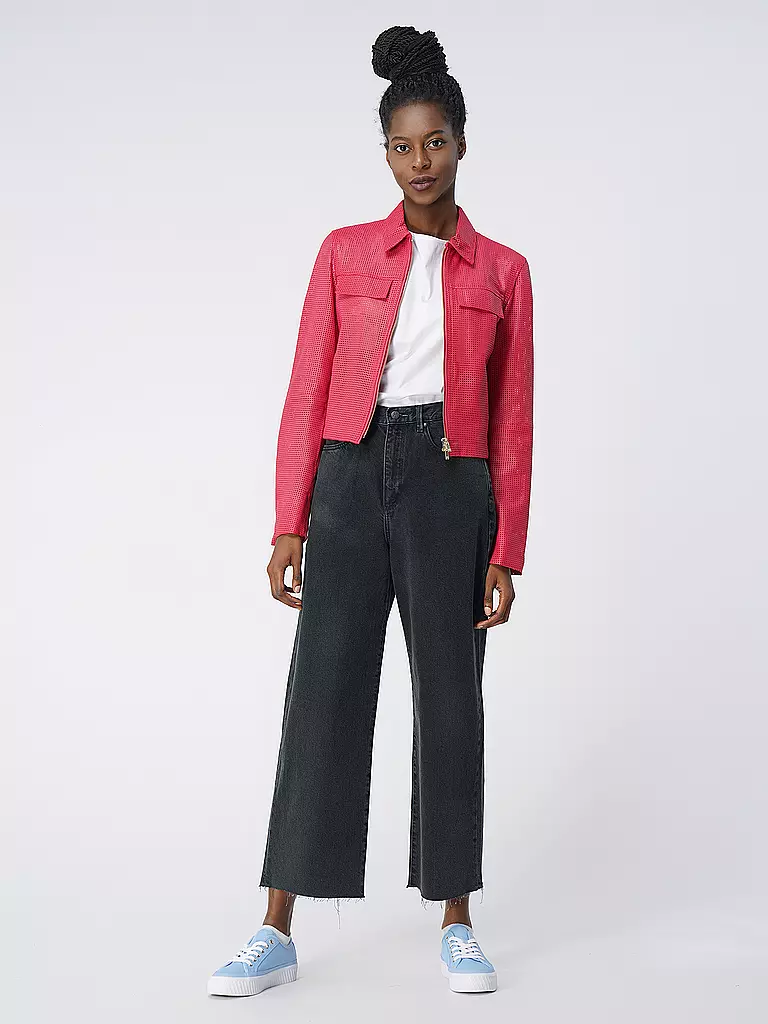 RIANI | Lederjacke | pink