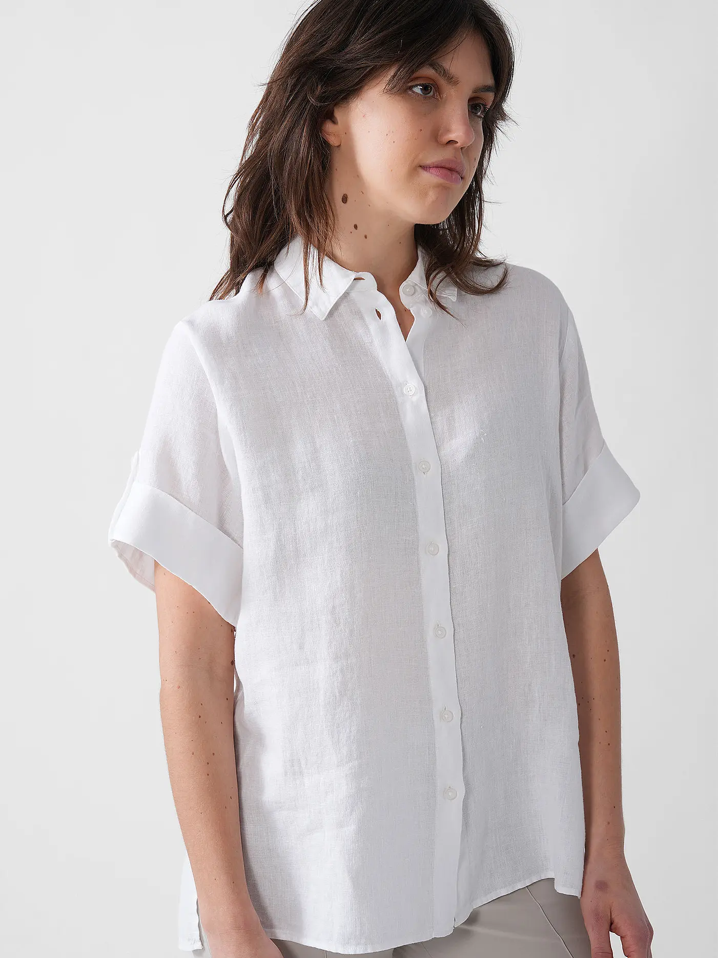 RIANI | Leinenbluse | weiss