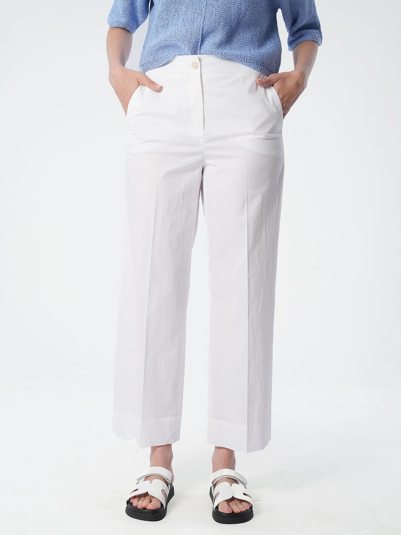 RIANI | Marlenehose Wide Fit | weiss