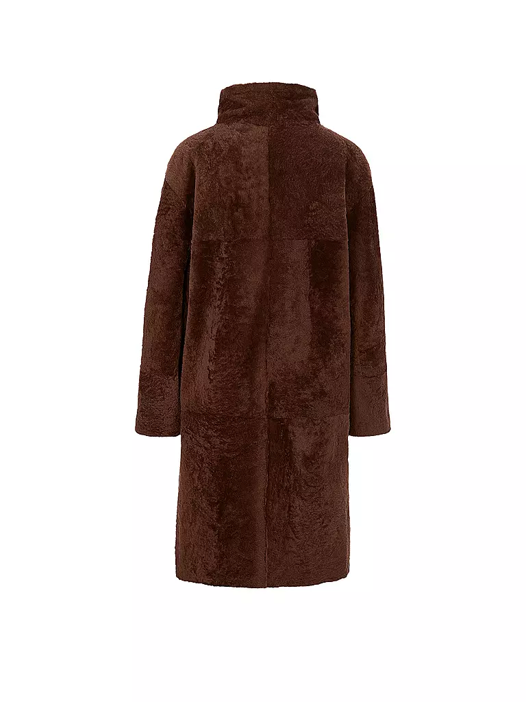 RIANI | Shearling Mantel | braun