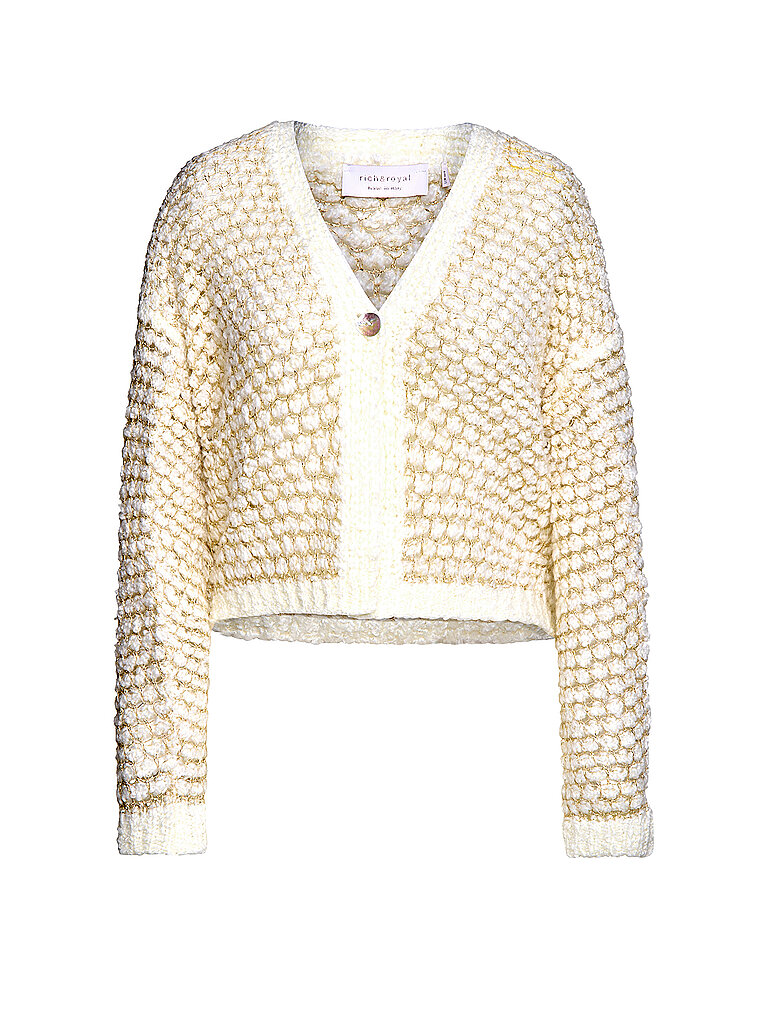 RICH & ROYAL Strickjacke creme | M