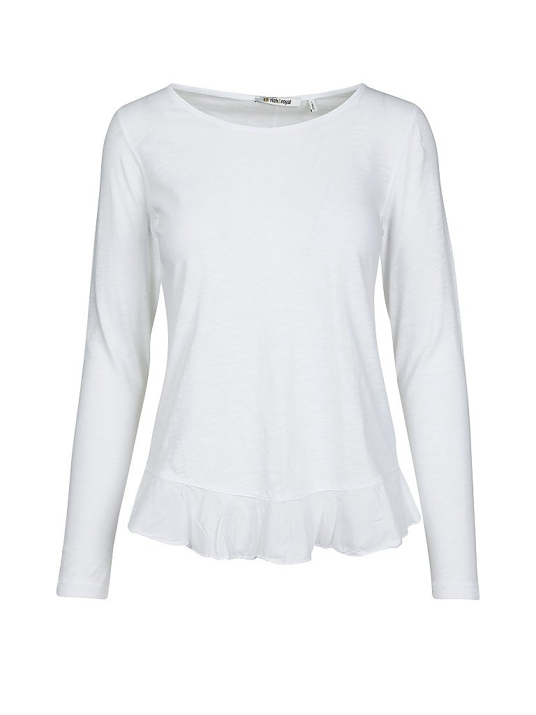 RICH & ROYAL Langarmshirt wei | L