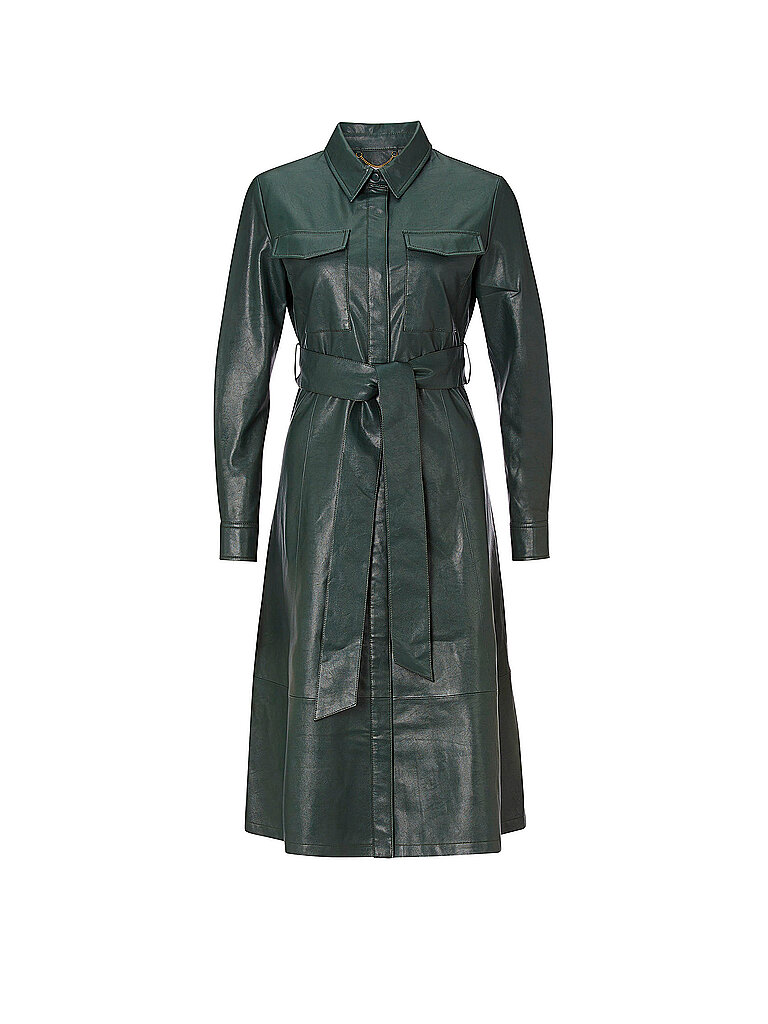 RICH & ROYAL Kleid in Lederoptik grün | 38