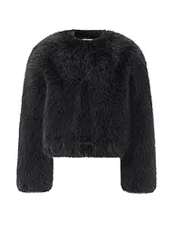 RICH & ROYAL | Jacke in Felloptik  | Schwarz