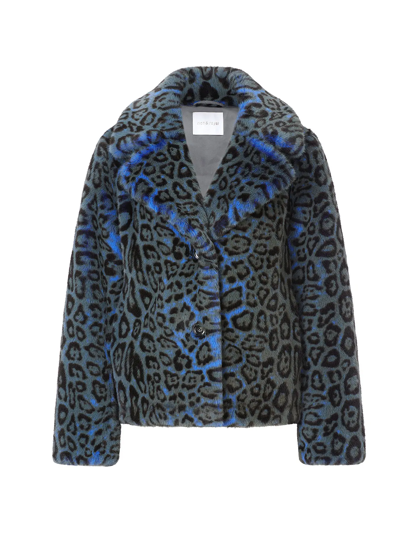 RICH & ROYAL | Jacke in Felloptik  | blau