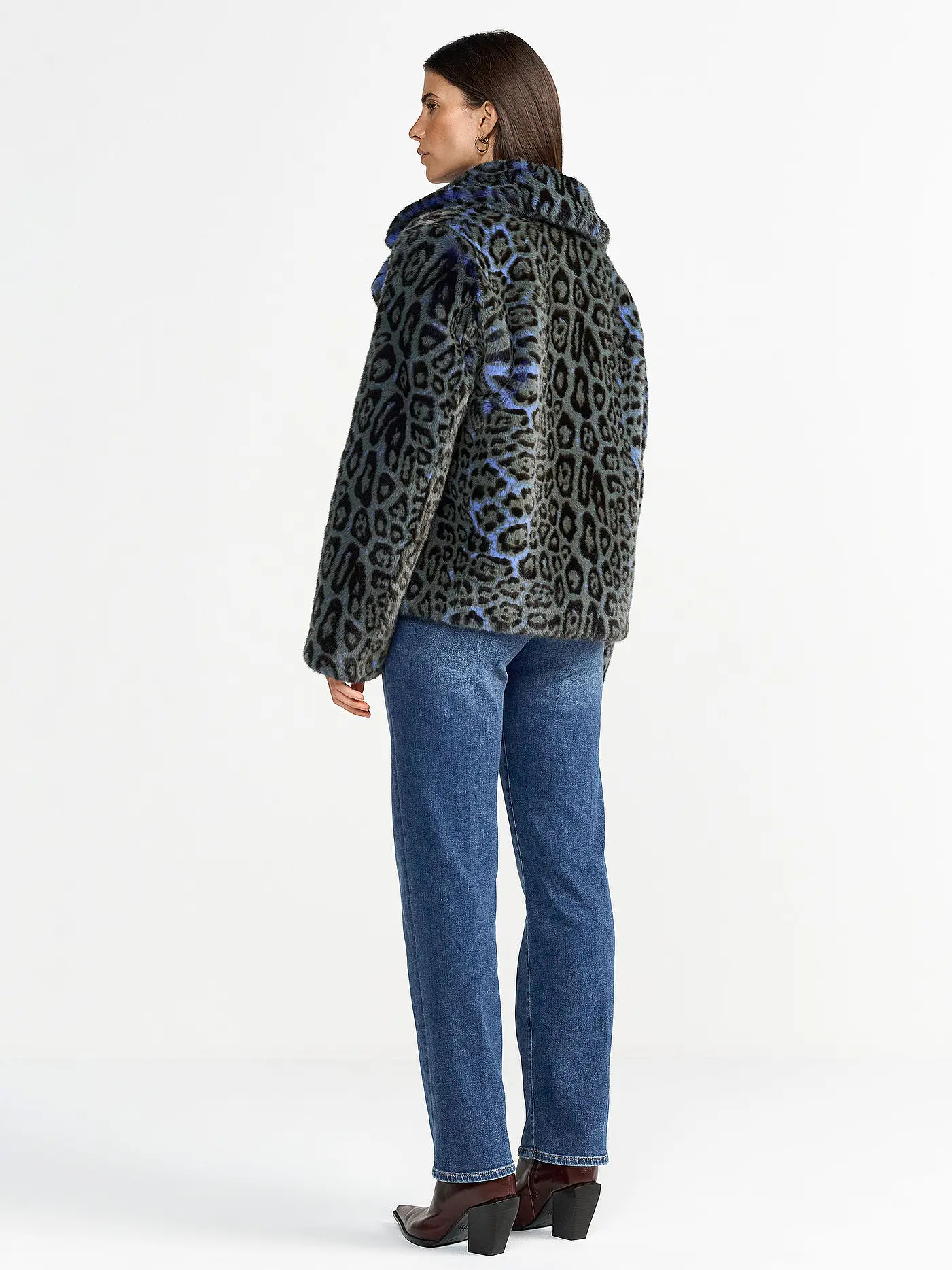 RICH & ROYAL | Jacke in Felloptik  | blau