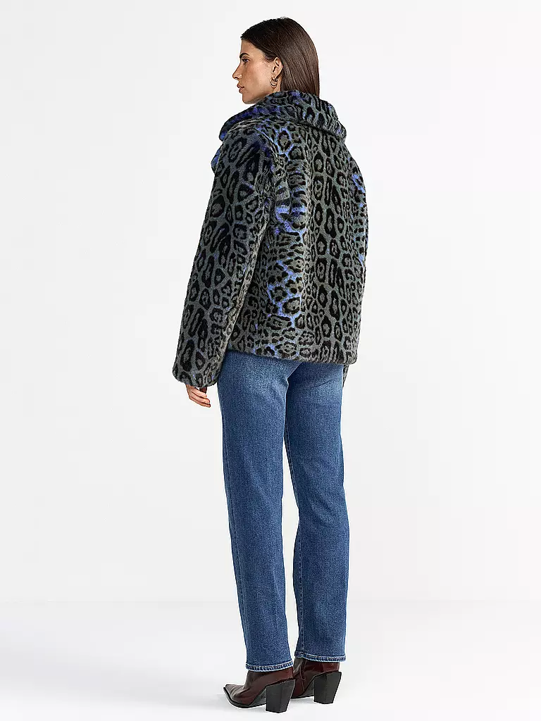 RICH & ROYAL | Jacke in Felloptik | blau