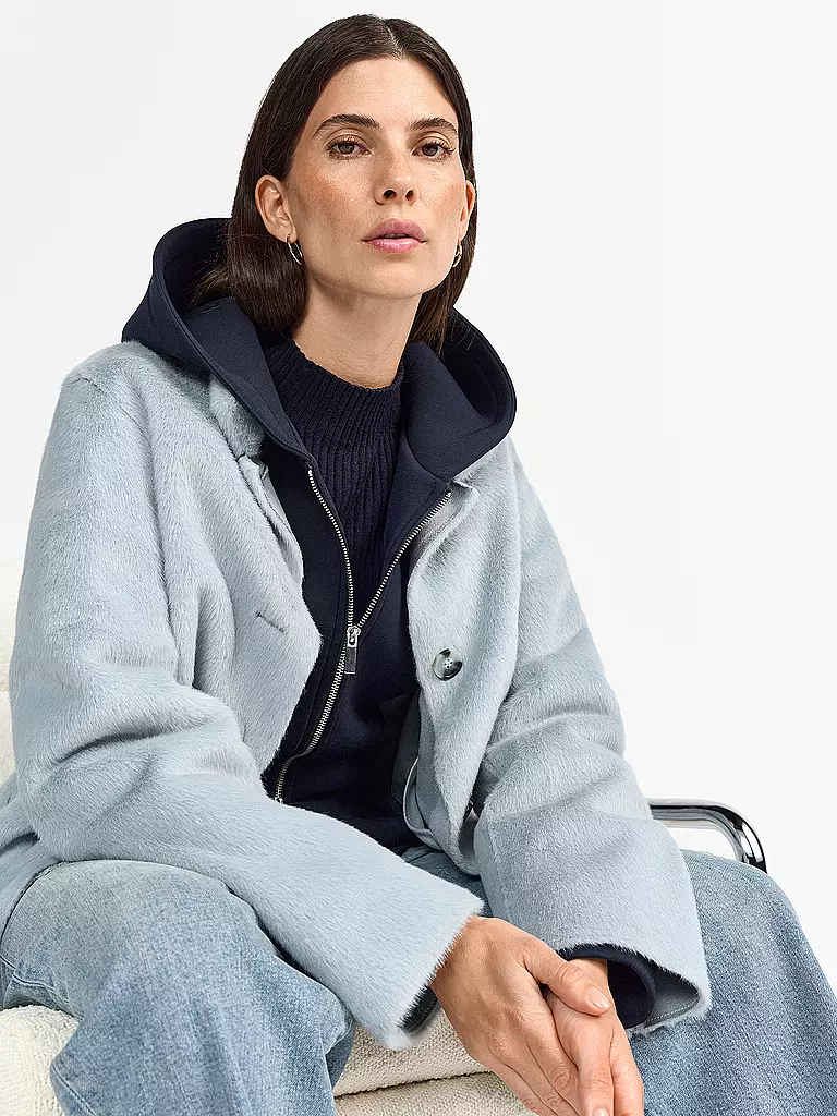 RICH & ROYAL | Jacke in Felloptik | hellblau