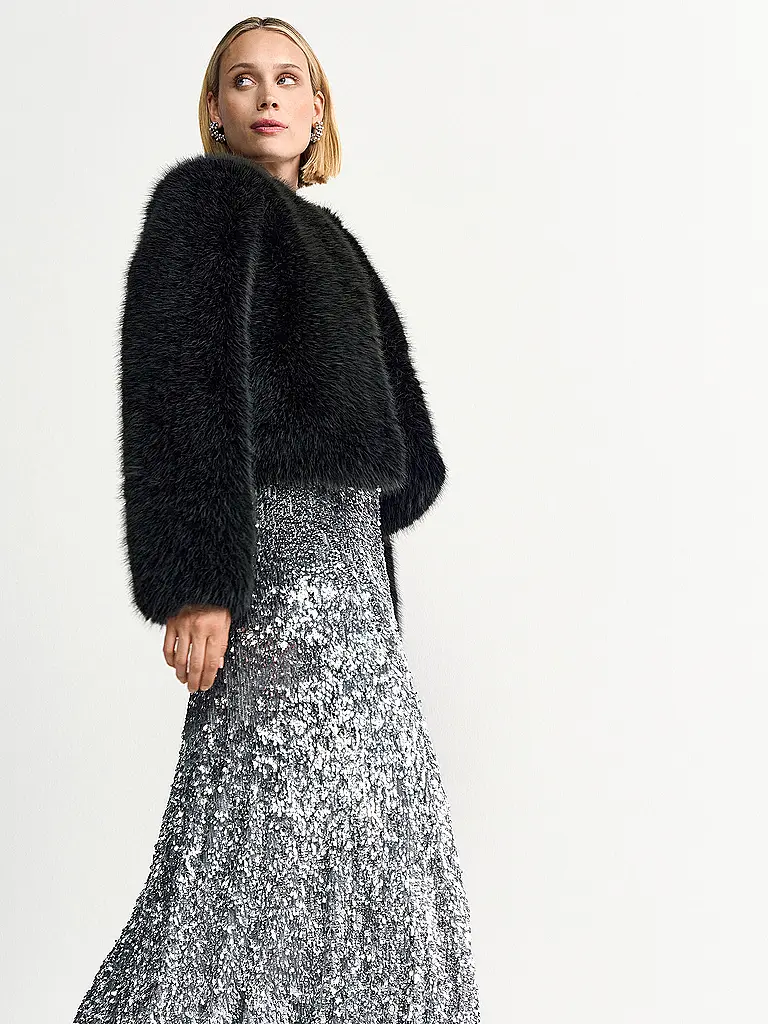 RICH & ROYAL | Jacke in Felloptik |