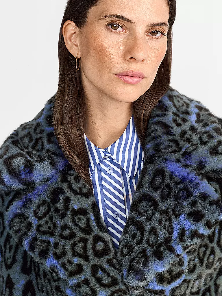 RICH & ROYAL | Jacke in Felloptik | blau