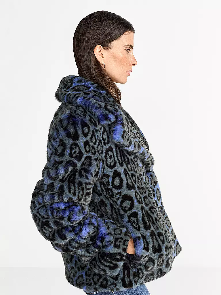 RICH & ROYAL | Jacke in Felloptik | blau