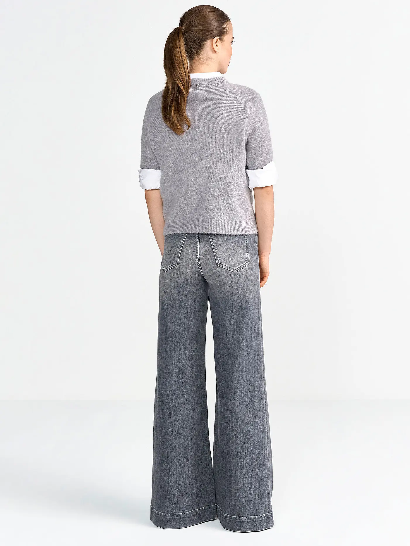 RICH & ROYAL | Jeans Wide Leg  | grau