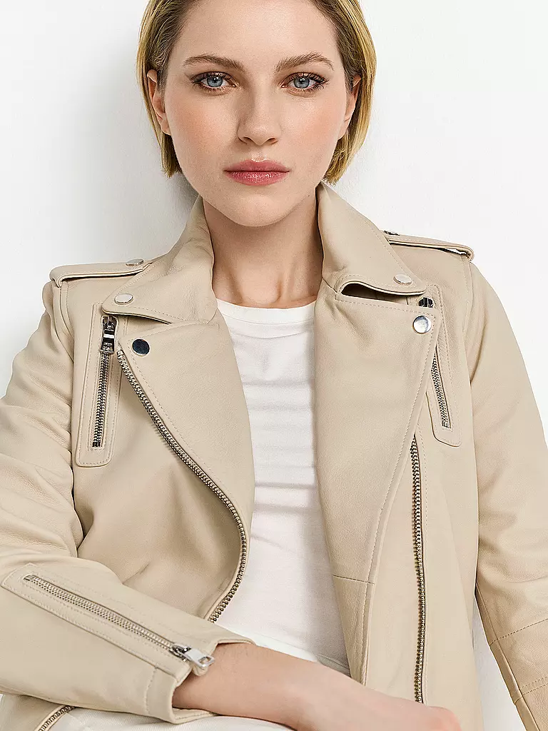 RICH & ROYAL | Lederjacke | beige
