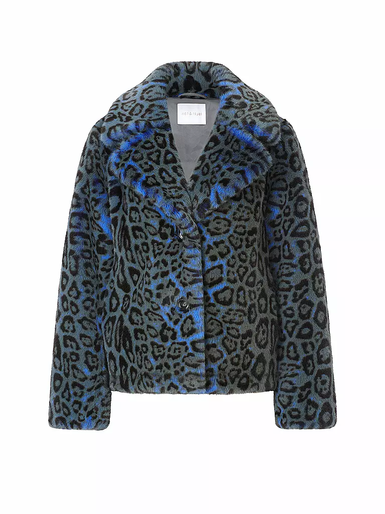 RICH & ROYAL | Jacke in Felloptik  | blau