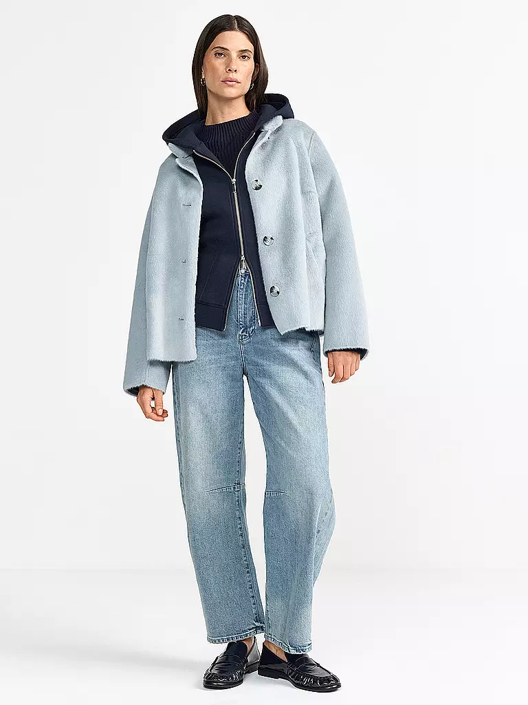 RICH & ROYAL | Jacke in Felloptik  | hellblau