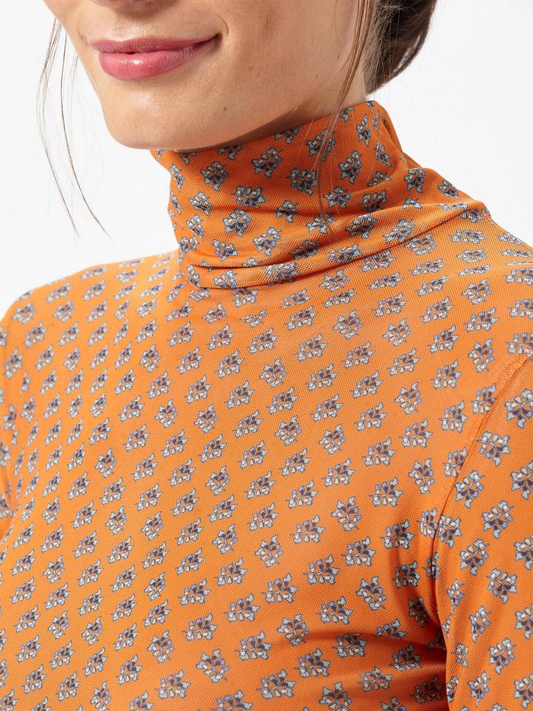 RICH & ROYAL | Rollkragen Shirt | orange