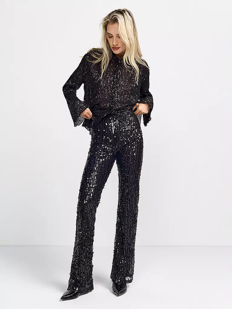 RICHROYAL | Hose Flared Fit | Schwarz