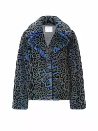 RICHROYAL | Jacke in Felloptik  | Blau