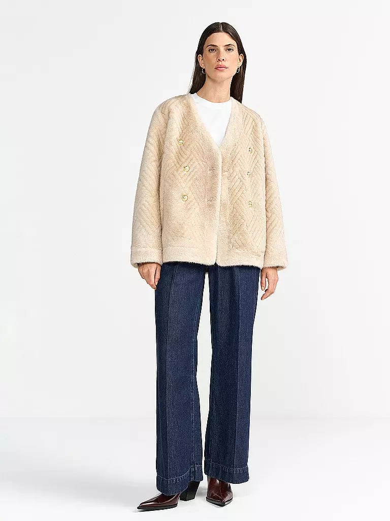 RICHROYAL | Jacke in Felloptik  | Camel