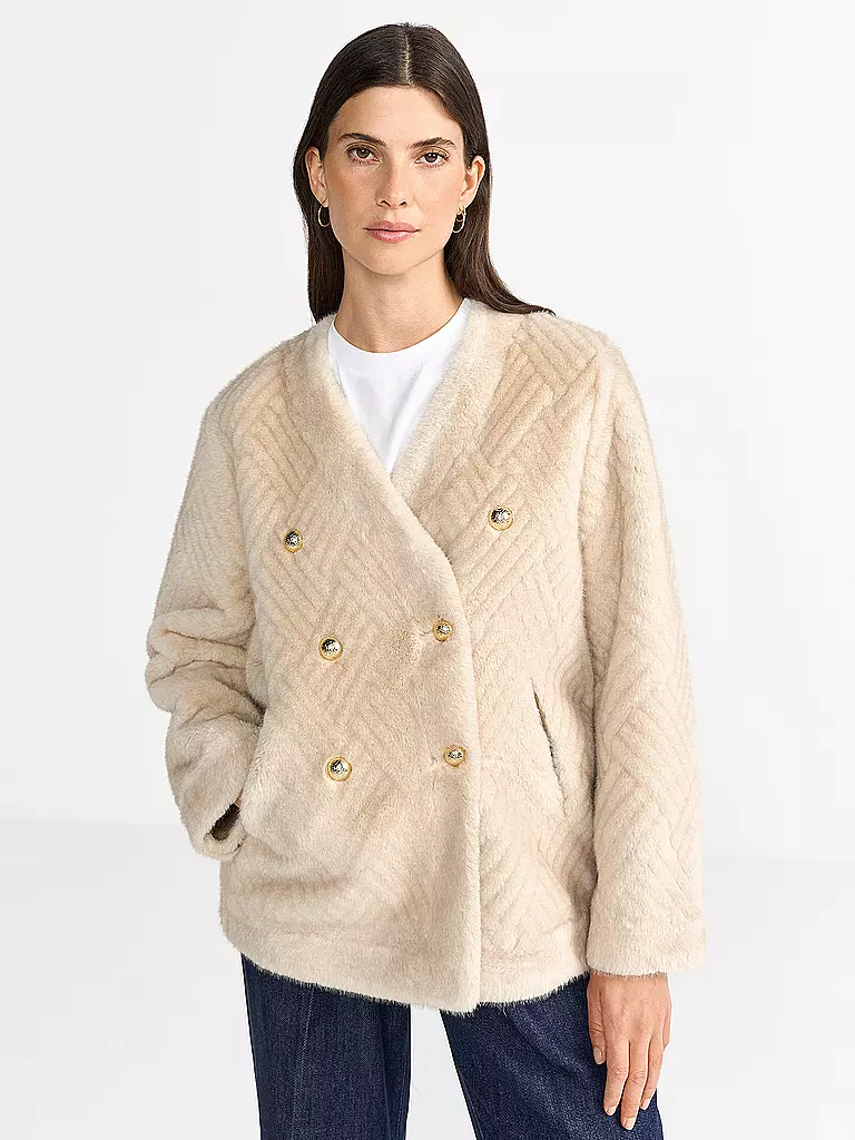 RICHROYAL | Jacke in Felloptik  | Camel