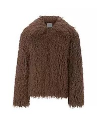 RICHROYAL | Jacke in Felloptik | Braun