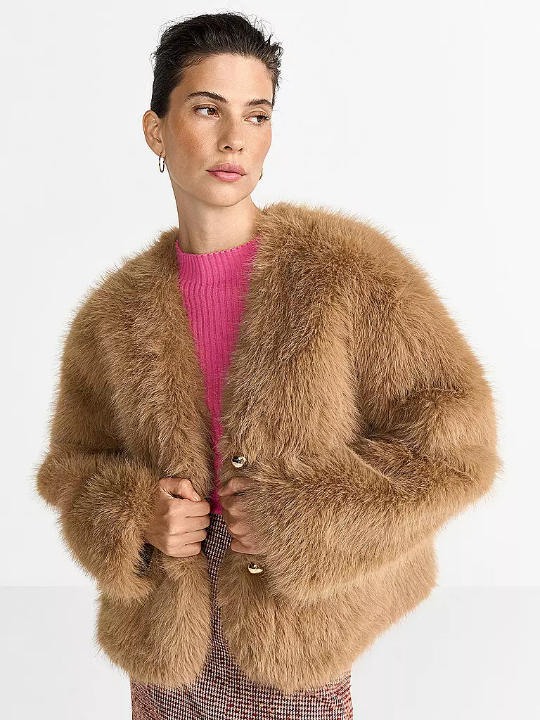 RICHROYAL | Jacke in Felloptik | 