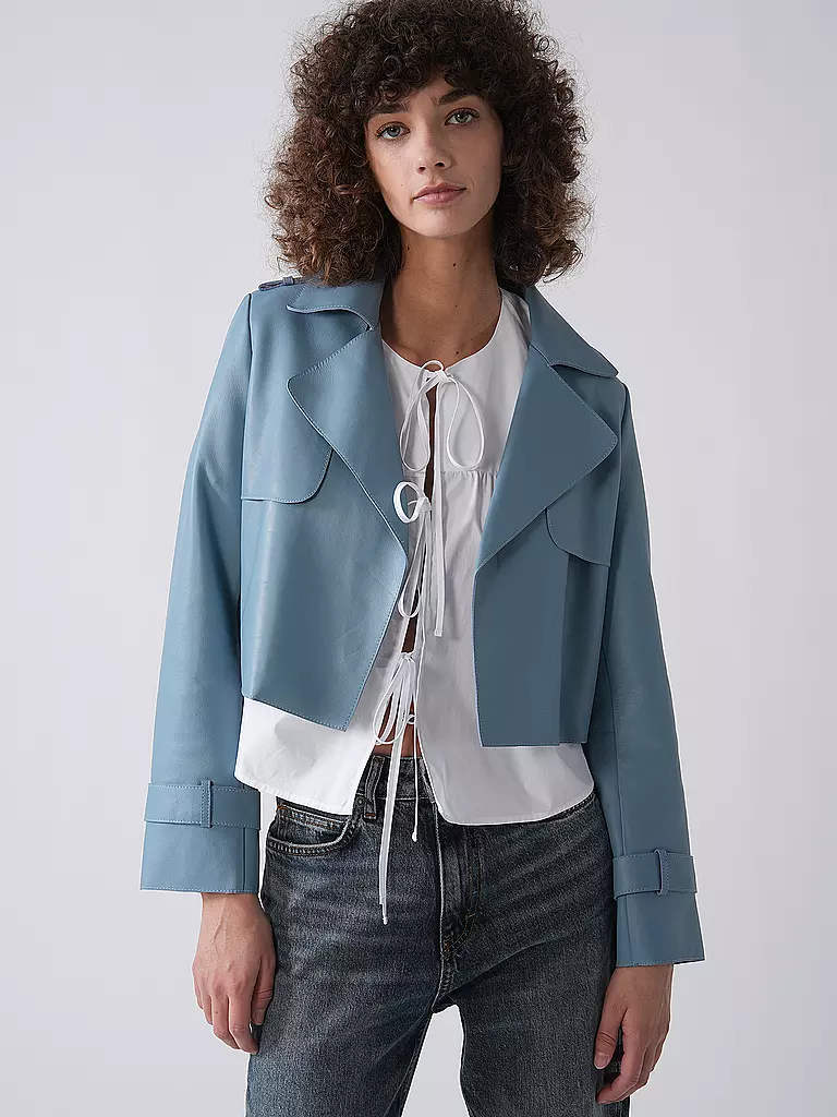 RICHROYAL | Lederjacke | Hellblau