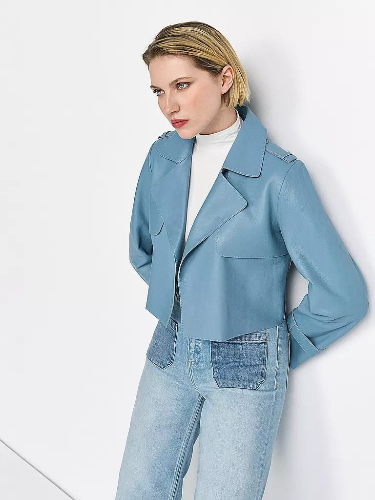 RICHROYAL | Lederjacke | Hellblau